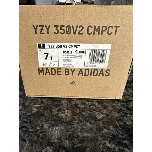 Adidas Yeezy Boost 350 V2‎ CMPCT Slate Carbon Size 7.5.  HQ6319 NEW Black Kanye main image 5